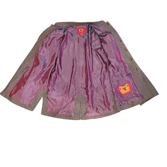 Shanghai Tang Wool Checkered Button Up Jacket - Picture 5 of 14